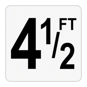 DEPTH MARKER 4.5FT N/SKID