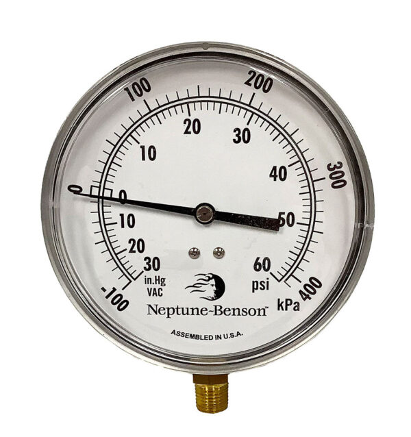 PRESSURE GAGUE 21/2 IN 0-60